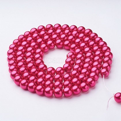 Glass Pearl Beads Strands UK-HY-8D-B57-1