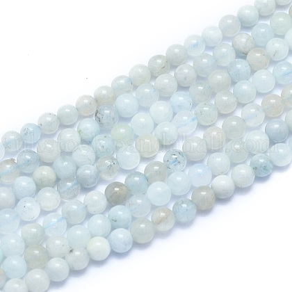 Natural Aquamarine Beads Strands UK-G-K310-C06-4mm-1