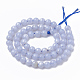 Natural Blue Chalcedony Bead Strands UK-G-R193-02-6mm-3