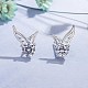 Angel Wings Cubic Zirconia Stud Earrings for Girl Women UK-EJEW-BB46243-C-1