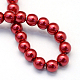 Baking Painted Pearlized Glass Pearl Round Bead Strands UK-HY-Q003-4mm-51-4