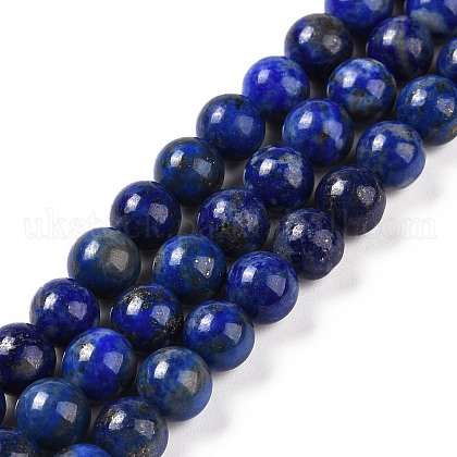 Natural Lapis Lazuli Beads Strands UK-G-P348-01-6mm-1