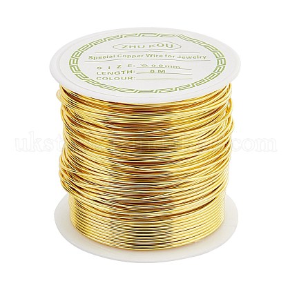 Copper Wire Copper Beading Wire for Jewelry Making UK-CWIR-F001-G-0.8mm-1