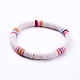 Handmade Polymer Clay Heishi Beads Stretch Bracelets UK-BJEW-JB05087-2