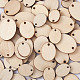 Yilisi DIY Unfinished Wooden Pendant Earring Making Kits UK-DIY-YS0001-17-4