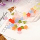 Mixed Color Frosted Transparent Acrylic Flower Beads UK-X-M-PL554-2
