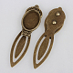 Antique Bronze Iron Bookmark Cabochon Settings&nbsp;UK-X-PALLOY-N0084-01AB-NF-2