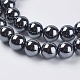 Non-Magnetic Synthetic Hematite Beads Strands UK-G-H1071-1-3