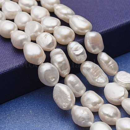 Natural Cultured Freshwater Pearl Beads Strands UK-PEAR-P060-16D-1