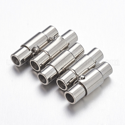 Smooth 304 Stainless Steel Magnetic Screw Clasps UK-STAS-H019-1-K-1