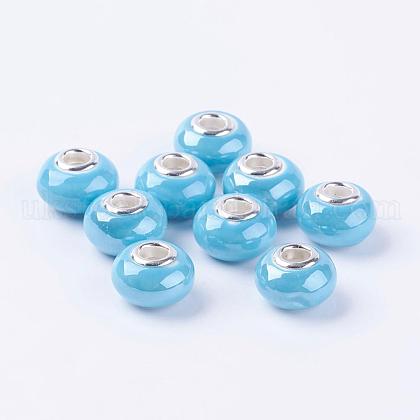 Handmade Porcelain Ceramic Spacer European Beads Fit Charm Bracelets UK-X-OPDL-G001-5-1