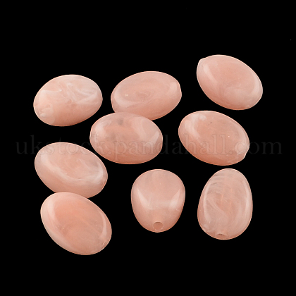Oval Imitation Gemstone Acrylic Beads UK-X-OACR-R052-28-1