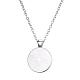 Dinosaur & Skull Pattern Flat Round Glass Pendant Necklaces&nbsp;UK-X-NJEW-N0051-009F-02-2