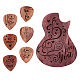 Guitar Shaped Wooden Guitar Picks Box UK-WOOD-WH0116-016-2