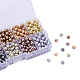 10 Color Eco-Friendly Pearlized Round Glass Pearl Beads UK-HY-PH0010-01-3