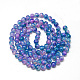 Baking Painted Glass Beads Strands UK-DGLA-Q023-6mm-DB72-01-2