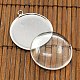 25mm Transparent Clear Domed Glass Cabochon Cover for Brass Photo Pendant Making UK-KK-X0021-NF-5
