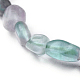 Natural Fluorite Bead Stretch Bracelets UK-BJEW-K213-21-3