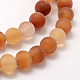 Frosted Natural Carnelian Beads Strands UK-X-G-F372-8mm-3