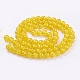 Spray Painted Crackle Glass Beads Strands UK-CCG-Q001-10mm-10-K-2