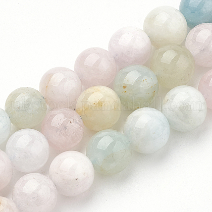 Natural Morganite Beads Strands UK-G-S279-07-6mm-1