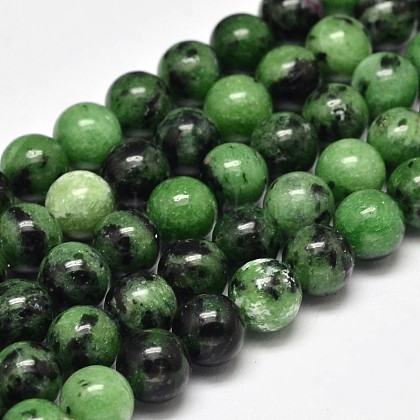 Natural Round Ruby in Zoisite Bead Strands UK-G-UK0001-16-8mm-1