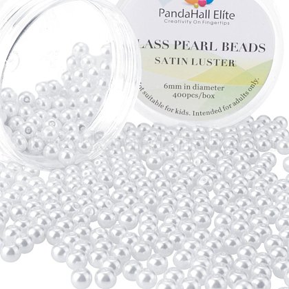 6mm Tiny Satin Luster Glass Pearl Round Beads Assortment Lot for Jewelry Making UK-HY-PH0001-6mm-001-1