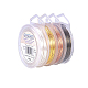 4 Colors Round Copper Wire for Jewelry Making UK-CWIR-BC0002-02-5