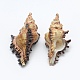 Golden Electroplated Conch Shell Big Pendants UK-BSHE-M016-01-K-2
