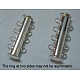 7-strands Brass Magnetic Slide Lock Clasps UK-KK-H308-P-K-3