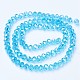 Electroplate Glass Beads Strands UK-EGLA-A034-T6mm-B14-2