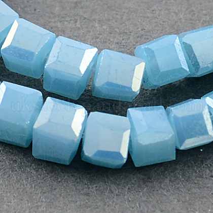 Electroplate Glass Beads Strands UK-EGLA-R030-3x3mm-41-K-1