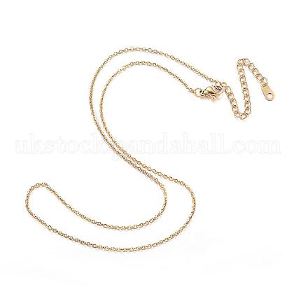 Vacuum Plating 304 Stainless Steel Necklaces UK-NJEW-E080-10G-1
