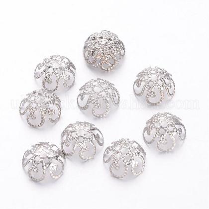Platinum Iron Bead Caps&nbsp;UK-X-KK-E498-P-1