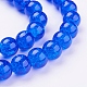 Spray Painted Crackle Glass Beads Strands UK-CCG-Q001-10mm-14-K-3