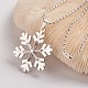Alloy Rhinestone Snowflake Pendant Necklaces UK-NJEW-F087-05B-5