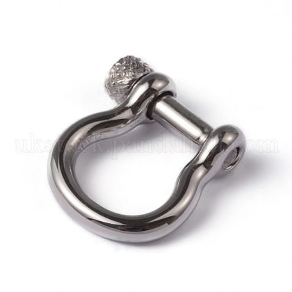 304 Stainless Steel D-Ring Anchor Shackle Clasps UK-STAS-E147-07P-1