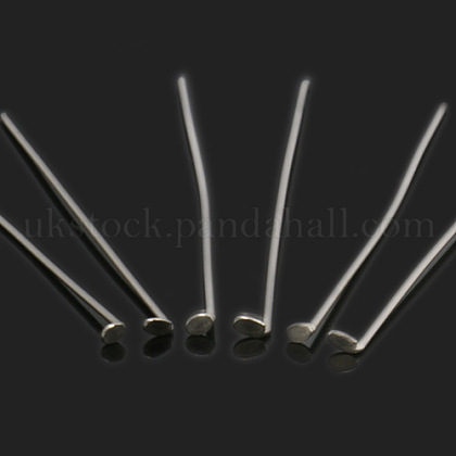 304 Stainless Steel Flat Head Pins UK-STAS-E023-0.6x40mm-K-1