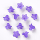 Purple Frosted Transparent Acrylic Flower Beads UK-X-PLF018-15-2