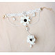 Gothic Style Flower Vine Lace Bracelet Alloy Enamel Rhinestone Finger Ring Linked Jewelry UK-BJEW-JL143-K-4