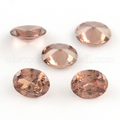 Cubic Zirconia Pointed Back Cabochons UK-ZIRC-R010-9x7-07-K-1