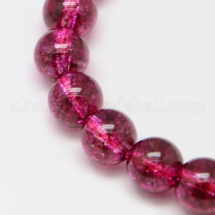 Natural Crackle Quartz Beads Strands UK-G-N0003-8mm-01-K-1