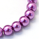 Baking Painted Pearlized Glass Pearl Round Bead Strands UK-HY-Q330-8mm-16-2