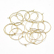 Brass Hoop Earrings UK-KK-T032-005G-2